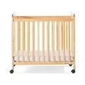 Foundations SafetyCraft Compact Fixed Side Slatted Crib in Natural