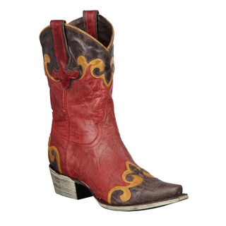 Lane Boots Women's Red 'Dakota' Cowboy Boots
