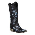 Lane Boots Women's Black/ Blue 'Sakura' Cowboy Boots