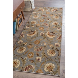 Infinity Collection Blue Area Rug (2'7 x 7'3)