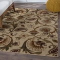 Infinity Collection Ivory/ Beige Rug (7'10 x 10'3)