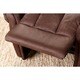 Abbyson Living Bayside Dark Brown Microsuede Pushback Recliner