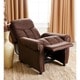 Abbyson Living Bayside Dark Brown Microsuede Pushback Recliner