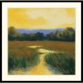 Lois Gold 'Yellow Sky Stream' Framed Art Print