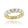 Icz Stonez Sterling Silver Asscher-cut Cubic Zirconia Eternity Ring (9.24ct TGW)