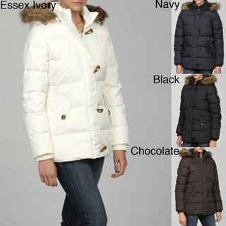 Tommy Hilfiger Women's Down Faux Fur Trimmed Toggle Coat Tommy Hilfiger Coats
