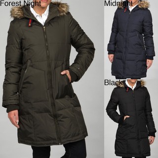 Tommy Hilfiger Women's Down Hooded Anorak - Overstock Shopping - Top Rated Tommy Hilfiger Coats