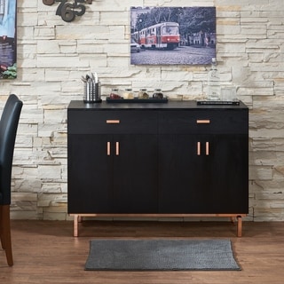 Special Offers Furniture of America Mason Black Finish Buffet/ Dining Server