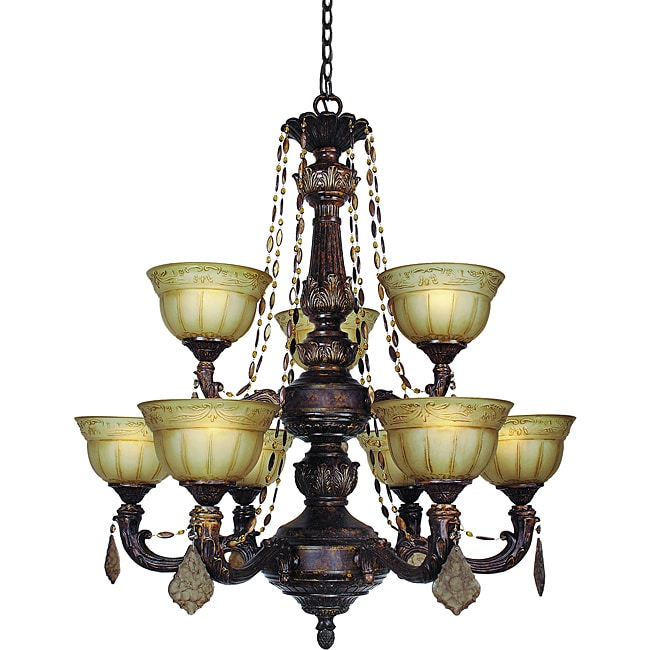 Woodbridge Lighting Lucerne 9-light Old World Bronze ...