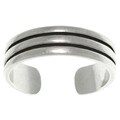 CGC Triple Row Sterling Silver Adjustable Toe Ring