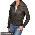 Knoles & Carter Women's Short Smocked Perforated Jacket