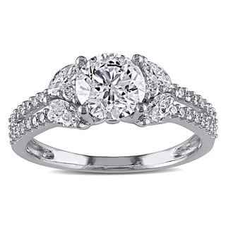 Miadora 14k White Gold 1 1/2ct TDW Diamond Engagement Ring (G-H, I1-I2)