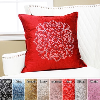 Henna Rhinestone Stud Velvet Pillow 19 x 19 (Set of 2)