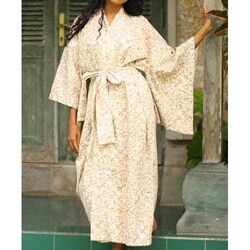 Rayon 'Bali Arabesques' Batik Robe (Indonesia)-Image