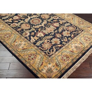 See Reviews Hand Knotted Taj Mahal Semi-Worsted New Zealand Wool Rug (9'6" x 13'6")