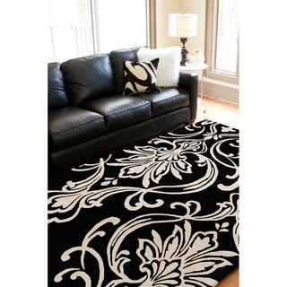 Price Aquify Candice Olson Hand-tufted Tux Damask Pattern Wool Rug (8' x 11')