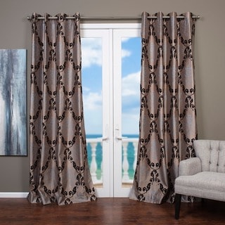 Arabella 84"L Flocked Curtain Panel