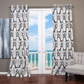 Arabella 96"L Flocked Curtain Panel