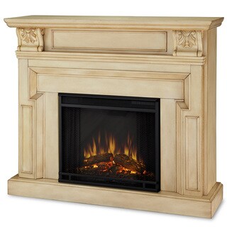 Real Flame Kristine White Antique Electric Fireplace
