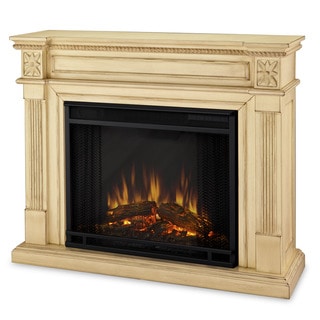 Real Flame Elise Antique White Electric Fireplace