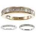 10k White or Yellow Gold 1ct TDW Channel Princess Eternity Band (H-I, I2-I3)