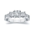 14k Gold 1.5ct TDW Princess Diamond Engagement Ring (I-J, I1-I2)