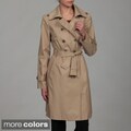 Anne Klein Women's Double Breasted Belted Trench Coat