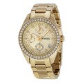 Fossil Women's ES2683 'Decker' Gold-tone Stainless Steel Glitz Chronograph Watch