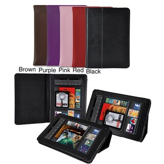 Amazon Kindle Fire First Generation Premium Leatherette Folding Stand Case