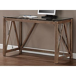 Glass Top Cable Desk