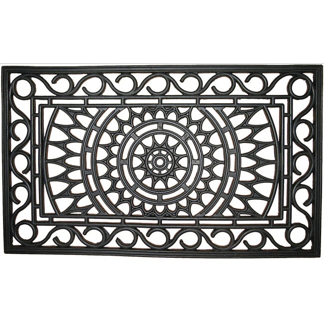 Sunburst Recycled Rubber Doormat 16 X 26