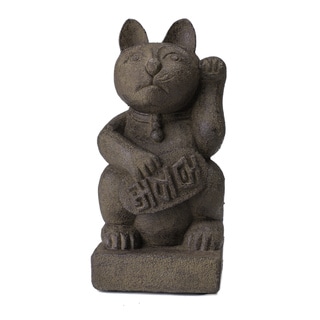Buy Online Stone Japanese Maneki Neko 'Lucky Cat' Satuette (Indonesia)