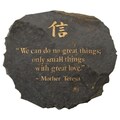 Volcanic Slate 'We can do no Great Things' Engraved Stone (Indonesia)
