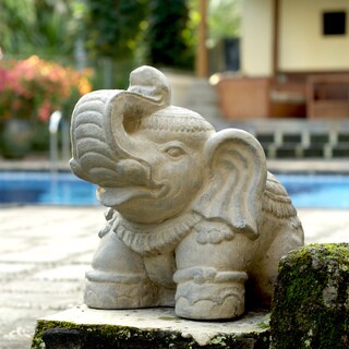 Small Stone Elephant Statuette (Indonesia)