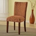 Classic Parson Red/ Gold Damask Fabric Dining Chair