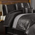 Lush Decor Metallic Animal Black/ Silver 6-piece Full-size Comforter Set