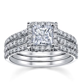 18k White Gold 1ct TDW Diamond Engagement Ring (I, SI3)