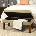Decorative Storage Bench-Textured Tan with Gold Chenille Tweed