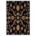 LNR Home Adana Black Floral Area Rug (5'3 x 7'5)