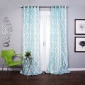 Zarya Grommet Flocked Curtain Panel 84 in