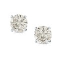 14k Gold 1 1/2ct TDW Round Diamond Stud Earrings (J-K, I2-I3)