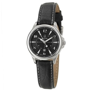 Bulova Stainless Steel Adventurer Leather Watch
