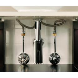 Decorative Chrome Vessel Sink Plumbing Supply Kit without overflow-Image