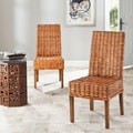 Safavieh St. Thomas Indoor Wicker Honey Side Chairs (Set of 2)