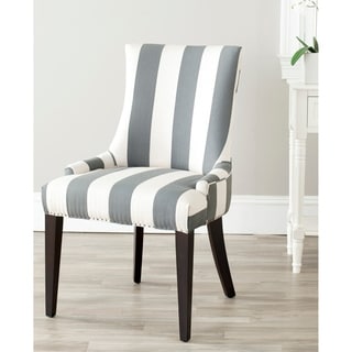 Becca Grey and Beige Polyester-linen Blend and Wood Dining Chair