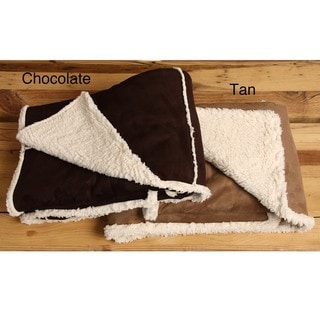 Shearling Faux Suede Reversible Throw