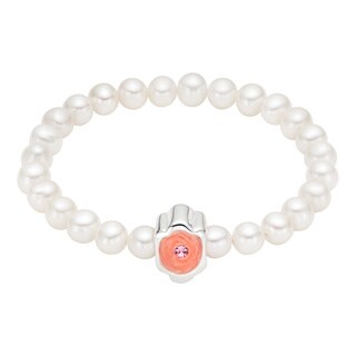 Pearlyta 25-pearl Charm-centered Enamel Baby Stretch Bracelet-Image