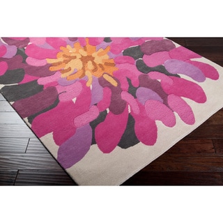 Great Prices Hand-tufted Contemporary /Pink Nanterre New Zealand Wool Abstract Rug (8' x 11')