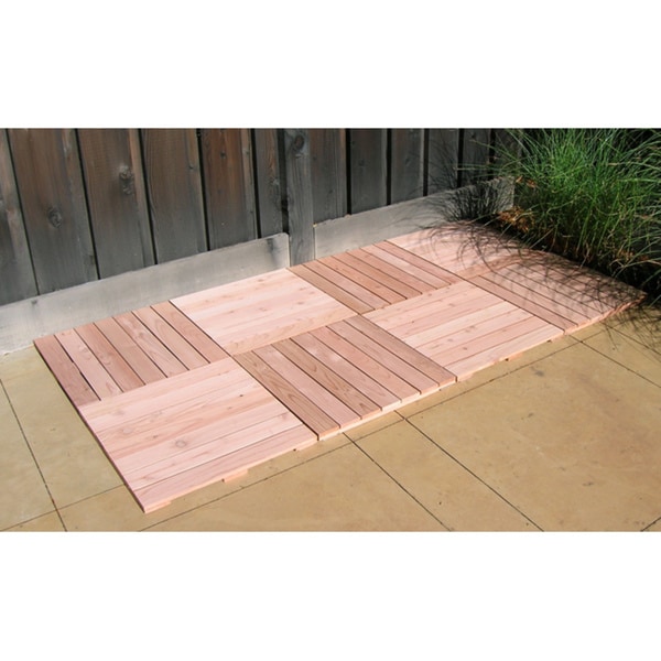 36 Square Feet of Redwood Deck Tiles Overstock™ Shopping The Best