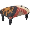 Handmade Kilim Rectangular Footstool (India)